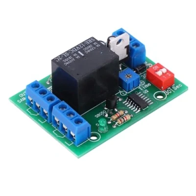 Immagine di Modulo relè a ritardo 10 16V 12V tempo CC Doppio polo lancio DPDT Interruttore 2 canali con timer di uscita per monitoraggio interruzione flusso acqua/aria