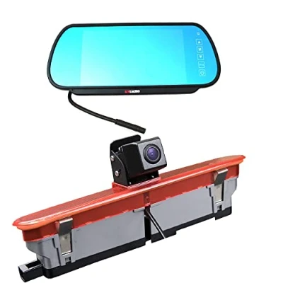 Immagine di KNRAGHO Kit telecamera di retromarcia con luce freno e monitor a clip da 7&quot;, adatta per Doblo dal 2010 in poi Opel Combo 2011 2018