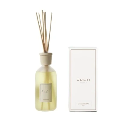 Immagine di Diffusore bastoncini Stile da 500 ml CULTI MILANO Fragranza DAMASQUE,allo zenzero, pepe nero, patchouli. Durata 4 mesi Metratura 20 mq