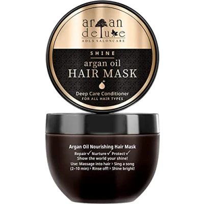 Immagine di Balsamo Argan Deluxe qualità professionale FORMULAZIONE MIGLIORATA altamente nutriente con olio di per la morbidezza e lucentezza (Hair Mask)