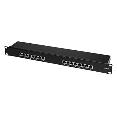 Immagine di LogiLink NP0057 16 Porte Patch panel 483 mm (19) CAT 6 1 U Nero