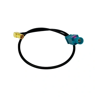Immagine di Vecys Antenna DAB Cavo SMB a FAKRA 30cm prolunga 11,8in Spina Universum Presa Adattatore per RG174 Tipo Z Sistema Navigazione con GPS Universale + FM