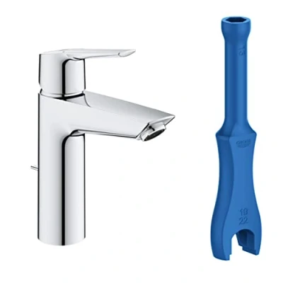 Immagine di GROHE 23455002 Quickfix Start, Miscelatore Monocomando per Lavabo Taglia M, Strumento di Installazione Incluso, Cromo