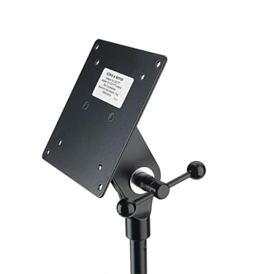 Immagine di K&amp;M 19685 adattore per monitor, nero montare piccoli schermi LCD/LED su aste di microfono