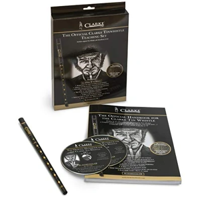 Immagine di Clarke 700555 The Original Pennywhistle chiave Re Starter Set Tin Whistle con manuale e CD