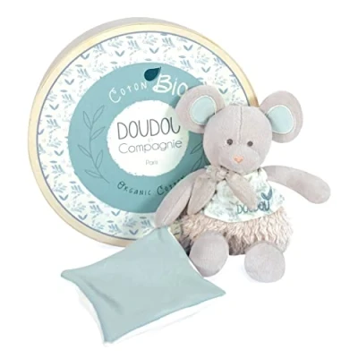 Immagine di DOUDOU et Compagnie Mouse Bio Grigio 22 cm BOTANIC DC3967