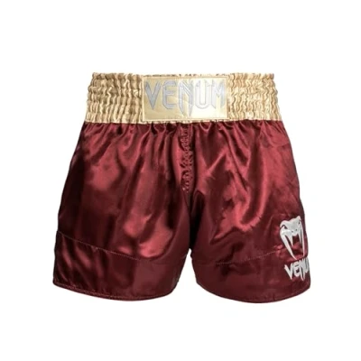 Immagine di Venum Classic MUAY THAÏ Pantaloncini sportivi, Uomo, Taglia: XXL, Burgundy/gold/white