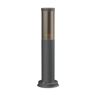 Immagine di ledscom.de luce da sentiero/bitta luminosa/luce giardino PORU per esterni, aspetto fumé, IP44, 38,5 cm, antracite, 1x E27 max. 40W, colonna, di orientamento, esterno, terra, giardino,