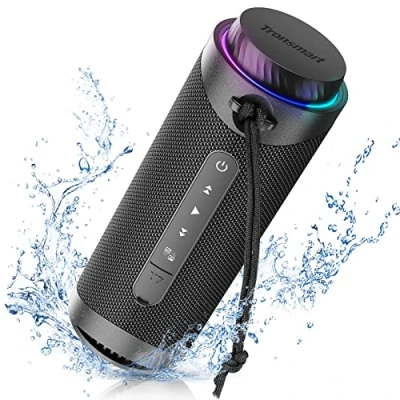 Immagine di Tronsmart T7 Cassa Bluetooth 5.3, Altoparlante Portatile, Luce LED con Impermeabile IPX7, 360 Suono Stereo e Bassi Potenti, Sostenere Controllo dell&#039;APP TF, Speaker Wireless per Esterni