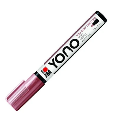 Immagine di Marabu YONO 12400103734 Pennarello acrilico versatile con punta rotonda giapponese, 1,5 3 mm, a base d&#039;acqua, resistente alla luce e impermeabile, per quasi tutte le superfici