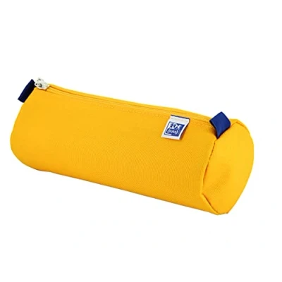 Immagine di Oxford, Astuccio scolastico rotondo grande con gomma elastica, 22 cm, colore giallo