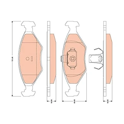 Immagine di TRW GDB1751 Kit pastiglie freno Non predisposto per contatto segnalazione usura FIAT: Palio I Hatchback, Weekend