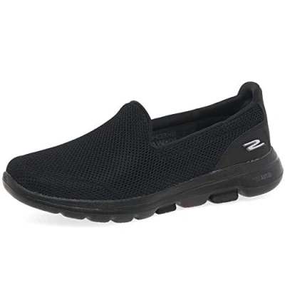 Immagine di Skechers Go Walk 5, Sneaker Infilare Donna, Nero Black Textile Trim, 41 EU
