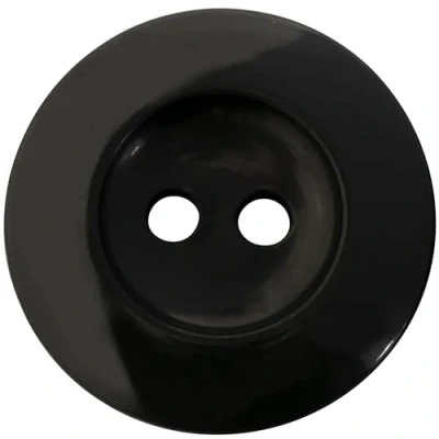 Immagine di AERZETIX C74102 Set di 10 bottoni per cucire rotondi Ø20x3mm a 2 fori 32L L32 colore nero in plastica apertura 2mm merceria cucito decorazione abbigliamento