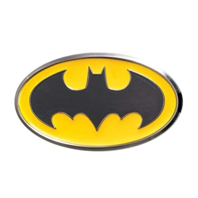 Immagine di DC Spilla da bavero in peltro colorato con logo Batman, argento, 2,5 cm