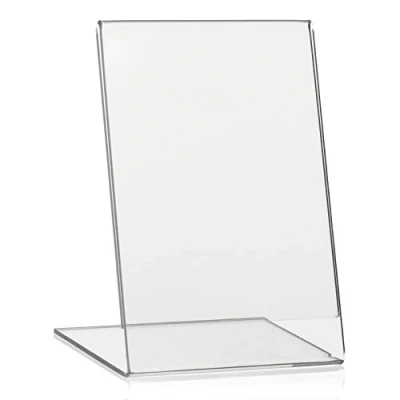 Immagine di VITAdisplays® Espositore pubblicitario a forma di L in formato verticale, plexiglas® originale 5 pz DIN A6