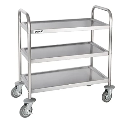 Immagine di Vogue carrello grande, 3 piani, 825 x 710 405 mm, in acciaio inox