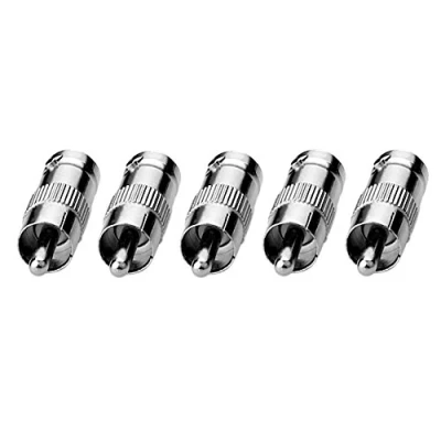 Immagine di SIENOC BNC Femmina a RCA maschio Video Adattatore convertitore Audio per sorveglianza CCTV (5PK Maschio)