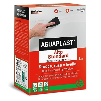 Immagine di Alto Standard stucco in polvere liscio per interni, pareti, soffitti e cartongesso. Qualità premium, profumato alla lavanda