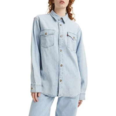 Immagine di Levi&#039;s Relaxed FIT Western Camicia, Uomo, Taglia: XL, Indigo stonewash