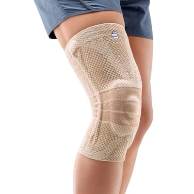 Immagine di BAUERFEIND GenuTrain A3, fasciatura al ginocchio, destra, beige, taglia 5