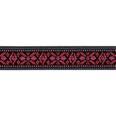 Immagine di Prym &quot;Red &amp; Design Flower Pink con Motivo Colour Elastico, Poliestere, Multicolore, 25 mm/1 &quot;, 7 m
