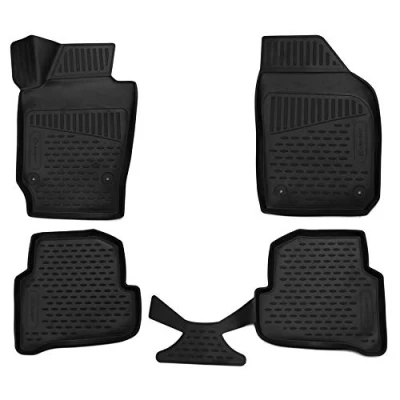 Immagine di Element tappetini in Gomma 3D Premium su Misura Adatti per Skoda Fabia, Mk3 (III), 2017 &gt;, Station Wagon 5 Porte, 4 Pezzi.