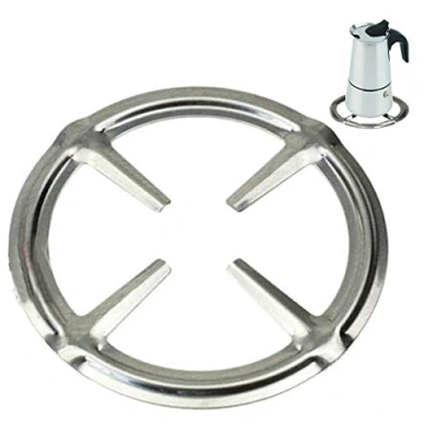 Immagine di ToSSme Utensili da cucina in acciaio inox anello a gas riduttore sottopentola fornello piano cottura calore cuoco caffè moka pentole