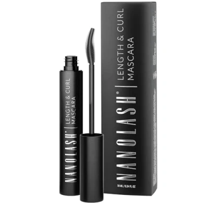 Immagine di mascara allungante e incurvante Nanolash 10 ml l&#039;effetto di ciglia perfettamente lunghe arricciate, incurvante, nero