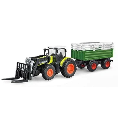 Immagine di Amewi 22641 trattore RC con pacchetto di accessori XL, luce e suono, 1:24 RTR verde