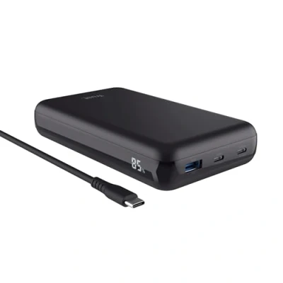 Immagine di Trust Laro Power Bank 100W per Laptop Ricarica Rapida, Powerbank 20000mAh 2x USB C 1x A, Caricatore Portatile C, Batteria Esterna Station Macbook iPad iPhone Steam Deck Dell Asus HP