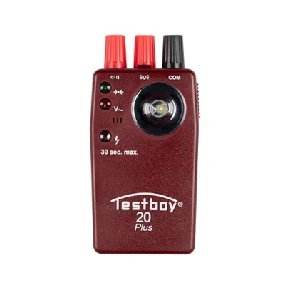 Immagine di Testboy 20 Plus Tester di continuità con protezione contro sbalzi tens. CAT II 300 V, dispositivo elettr. (rilevatore senza cont, torcia a LED integrata ad alta resa, rapidissimo), rosso