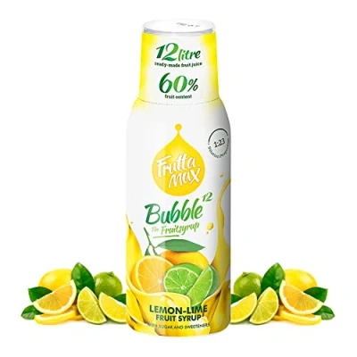Immagine di FruttaMax Concentrato Sciroppi di frutta Meno zucchero con il 60% contenuto adatto per macchina bibite 500 ml (Limone Lime)