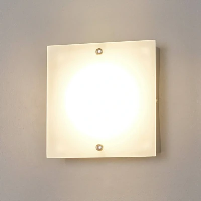Immagine di Lindby applique a LED &#039;Annika&#039; (Moderno) colore Bianco, in Vetro ad es. Soggiorno &amp; Sala da pranzo (1 luce, lampadina inclusa) LED,
