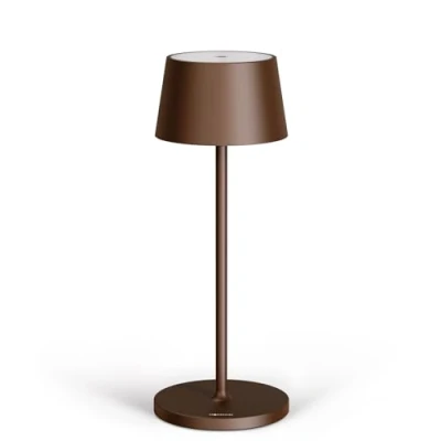 Immagine di Stilosa XL Lampada da Tavolo Senza Fili Abat Jour Led Ricaricabile Scrivania e Comodino di Design Lume Touch USB C Luce Wireless Salotto Dimmerabile Lampade Ristorante Bronzo
