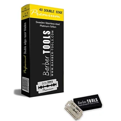 Immagine di Scatola di 40 lame doppie per rasoio sicurezza e a mano libera con intercambiabili. ✮ BARBER TOOLS