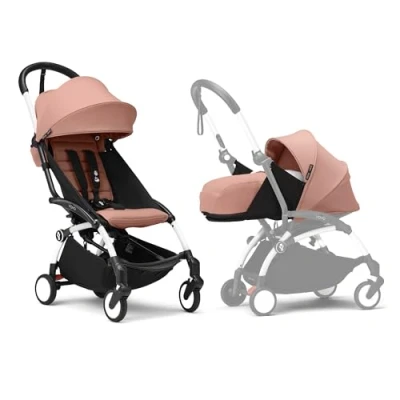 Immagine di Passeggino Stokke YOYO3 con Newborn Pack Include telaio bianco, YOYO 6+ Color (Ginger) e 0+