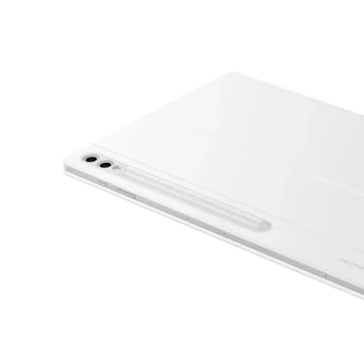 Immagine di Samsung custodia a libro EF DX925 per Galaxy Tab S10 Ultra S9 con tastiera QWERTZ e tasto AI, tablet in due parti, design sottile, scomparto S, bianco