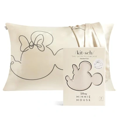 Immagine di Kitsch Disney Minnie Federa in raso con cerniera, più morbida della seta, rinfrescante, per capelli e pelle, senza pieghe, lavabile lavatrice, queen/standard (48 x 66 cm)