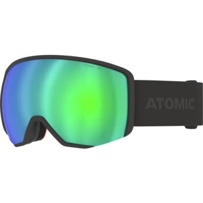 Immagine di Atomic REVENT L STEREO Occhiali da sci Black con protezione antiriflesso snowboard a specchio di alta qualità montatura Live Fit