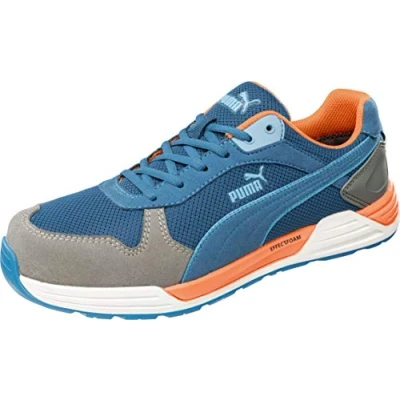 Immagine di Puma Safety Frontside Low Scarpe antinfortunistiche S1P ESD HRO SRC, con punta in fibra di vetro, antiscivolo, resistenti al calore, da uomo, Blu (Blu), 41 EU