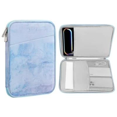 Immagine di MoKo 9 11 Custodia Protettiva Compatibile con iPad PRO M4 2024/11 Pollici Air M2 2024/iPad 10a 10,9 5/4 10,9, Galaxy Tab S9/S8/A8/A7 2022, Azzurro Mare
