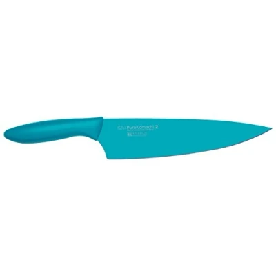 Immagine di Kai Pure Komachi 2 Coltello da Chef 20 cm Lunghezza Lama Acciaio al Carbonio Inossidabile 53 HRC Rivestimento Antiaderente con Manico in Polipropilene Colore tonno Cucina Giapponese