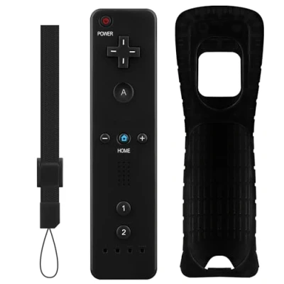 Immagine di OSTENT Sensore di Movimento Controller Remoto Senza fili Bluetooth per Nintendo Wii Console Game Colore Nero
