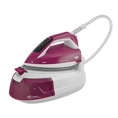 Immagine di Beko SGA6126R Ferro da Stiro, Sistema Stirante, 6 Bar, 2600 Watt, 1 Litro, Controllo Digitale Bianco/Viola
