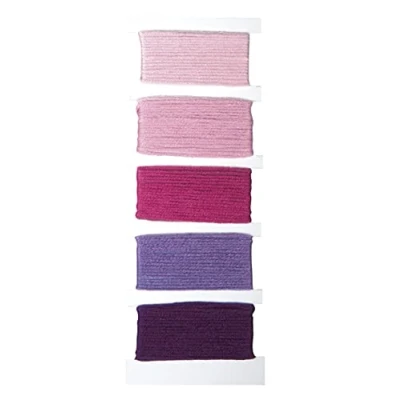Immagine di Rayher 53564264 di cotone filato Stitch &amp; Knot, 5 colori Je 10 m in assortiti, Rosa (Fuchsia)