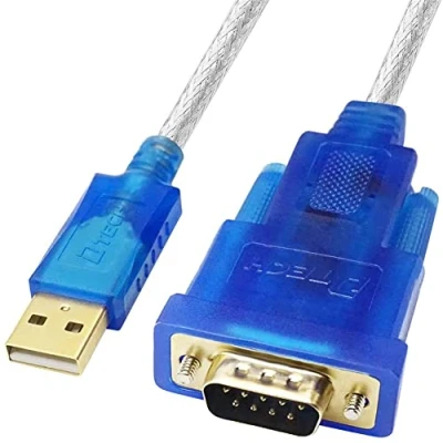 Immagine di Cavo adattatore FTDI da USB a seriale DB9 Porta maschio RS232 Chipset FT232RL Supporta Windows 11 10 8 7 e Mac Linux (2M)