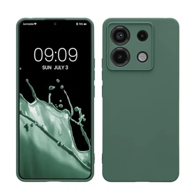 Immagine di kwmobile Custodia Compatibile con Xiaomi Redmi Note 13 Pro 5G / Poco X6 Cover Back Case per Smartphone in Silicone TPU Protezione Gommata verde militare