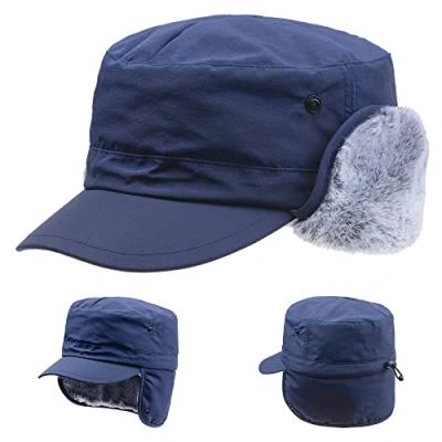 Immagine di HunterBee Inverno Cappello da Cadetto Militare Caldo Berretto Cacciatore di Trapper Aviatore Paraorecchie Orecchie Pelliccia Esercito Uomo