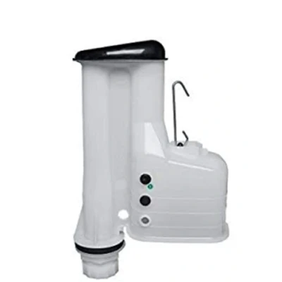 Immagine di Housler® Sifone compatto per WC regolabile a doppio scarico, con altezza e scarico regolabili, base universale da 3,8 cm, ricambio cassetta WC, montaggio fai te, approvato WRAS, UPC, CE